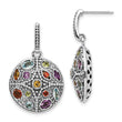 Sterling Silver/14K Gold Dangle Earrings with Gemstone Accents