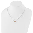 Sterling Silver Two-Tone Diamond Necklace with Extender