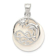 Sterling Silver 925 Dolphin Pendant with Mother of Pearl Elegance