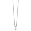 Rhodium-Plated Silver Diamond Teardrop Necklace Elegant Gift-Ready Design