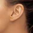 14K Gold Peridot Stud Earrings for Women with Polished Finish, Nickel-Free