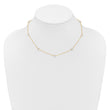 14k 4-5mm White Near-Round Freshwater Cultured Pearl 8-Station 16 inch Necklace