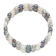 Multi-Color Freshwater Pearl GlaSterling Silver Beaded Stretch Bracelet for Women