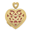 14Ky 24mm With Diamond Vintage Heart Locket