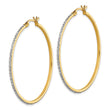 18K Gold-Plated Sterling Silver Diamond Hoop Earrings by