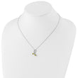 Brilliant Gemstones Sterling Silver with 14K Accent Rhodium-plated Peridot and Diamond 18 Inch Necklace with 2 Inch Extender