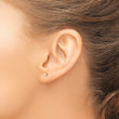 14K Gold Pink Simulated Pearl Earrings with Freshwater Cultured Pearls Elegant Post