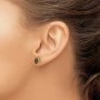 Pear Checker-Cut Smoky Quartz Stud Earrings in 14K Yellow Gold, 7x5mm