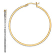 18K Gold-Plated Sterling Silver Diamond Hoop Earrings by