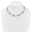 Labradorite/Red Moonstone/FW Cultured Pearl/Crystal Necklace
