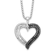Sterling Silver Diamond Heart Necklace with Extender Elegant and Gift Ready