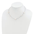Sterling Silver Cultured Pearl Necklace with Polished Finish