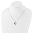 18K Gold-Plated Sterling Silver Ruby and Diamond Heart Necklace