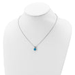 Sterling Silver Blue Opal CZ Necklace Elegant Polished Finish