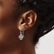 Rhodium-Plated Sterling Silver Diamond Dangle Earrings