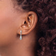 Sterling Silver Diamond Filigree Dangle Earrings Polished Finish