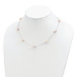 Sterling Silver Pearl Necklace with Pink Freshwater Pearls Elegant 18 Chain