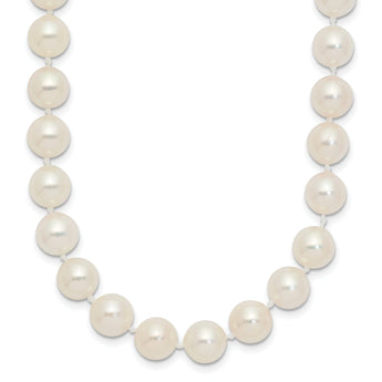 14K Yellow Gold White Cultured Pearl Necklace 7-8mm