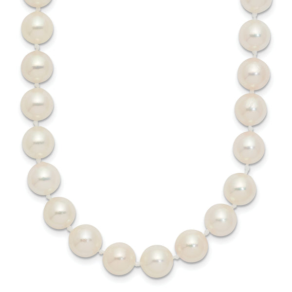 14K Yellow Gold White Cultured Pearl Necklace 7-8mm