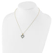 18K Gold-Plated Sterling Silver Necklace with Emerald & Diamond Mystique