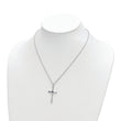 Sterling Silver Faith Cross Necklace with Crystal Topaz