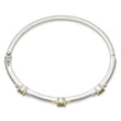Sterling Silver Peridot Bangle with 14K Gold Accents