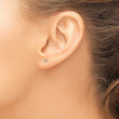 14K White Gold Unisex Diamond Stud Earrings with Rhodium Elegance