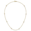 14k 4-5mm White Near-Round Freshwater Cultured Pearl 8-Station 16 inch Necklace