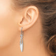 Sterling Silver Diamond Dangle Earrings with Rhodium Finish