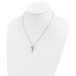 Sterling Silver Diamond Cross Necklace with Extender
