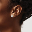 Sterling Silver Diamond Stud Earrings Gift Ready Polished Finish