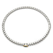 : Sterling Silver & 14K Gold Blue Topaz Bangle Elegant Vintage Style