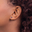 14K Gold Amethyst Birthstone Stud Earrings