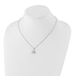 Sterling Silver Diamond Dove Necklace, 18-20 Adjustable