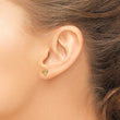 14K Gold Genuine Citrine Heart Earrings with Screw Back, November Birthstone