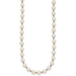 Sterling Silver Rhodium-plated 6-7mm White Round Freshwater Cultured Pearl 16 inch with 2 inch Extension Necklace