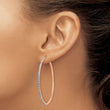 14K Rose Gold Diamond Accent Round Hoop Earrings Polished Elegant Design by