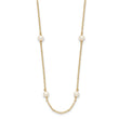 14k 4-5mm White Near-Round Freshwater Cultured Pearl 8-Station 16 inch Necklace
