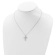 Sterling Silver Rhodium-plated Cross Diamond Necklace
