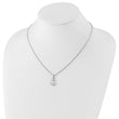 Sterling Silver Diamond Anchor Necklace with Extender Gift Ready