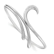 Sterling Silver Diamond Swirl Bangle Polished & Gift Ready