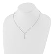 Rhodium-Plated Sterling Silver Diamond Swirl Necklace Gift Ready