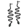 Sterling Silver 170 Stone Spinel Snake Dangle Earrings