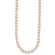 14K Gold Pink Freshwater Pearl Necklace with Elegant Near Round Design