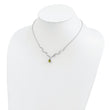 Sterling Silver Peridot Topaz Necklace with 2in Extender