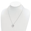 10K White Gold Heart of Healing Necklace with Pink & Clear Crystal Topaz