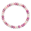 Multicolor Freshwater Pearl Stretch Bracelet Handmade Elegance