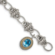 Sterling Silver 14K Gold SwiSterling Silver Blue Topaz Bracelet
