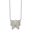 Shey Couture Sterling Silver and 14K Gold Diamond Butterfly Necklace