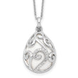 Cubic Zirconia Dew of Heaven Necklace in Sterling Silver, 18 Inch